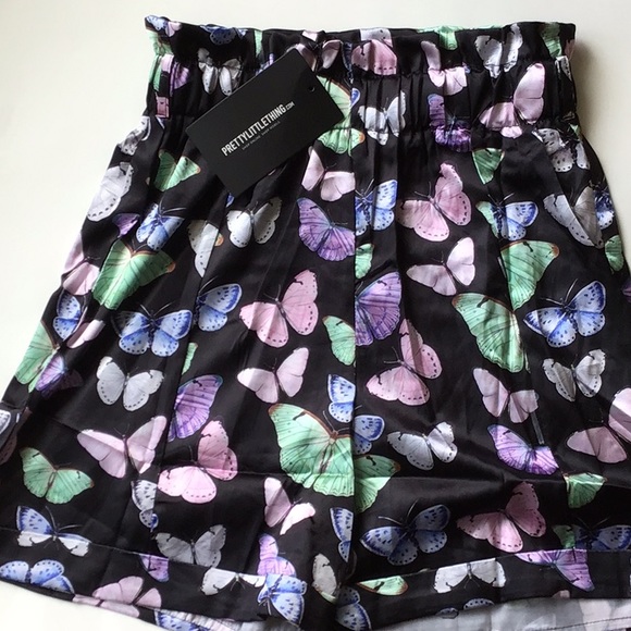 PLT Butterfly Satin Shorts - Picture 4 of 8